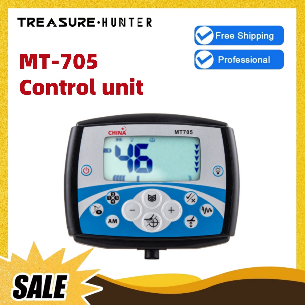 Underwater Metal Detector Waterproof - Treasure Hunter MT705 금속 탐지기 제어