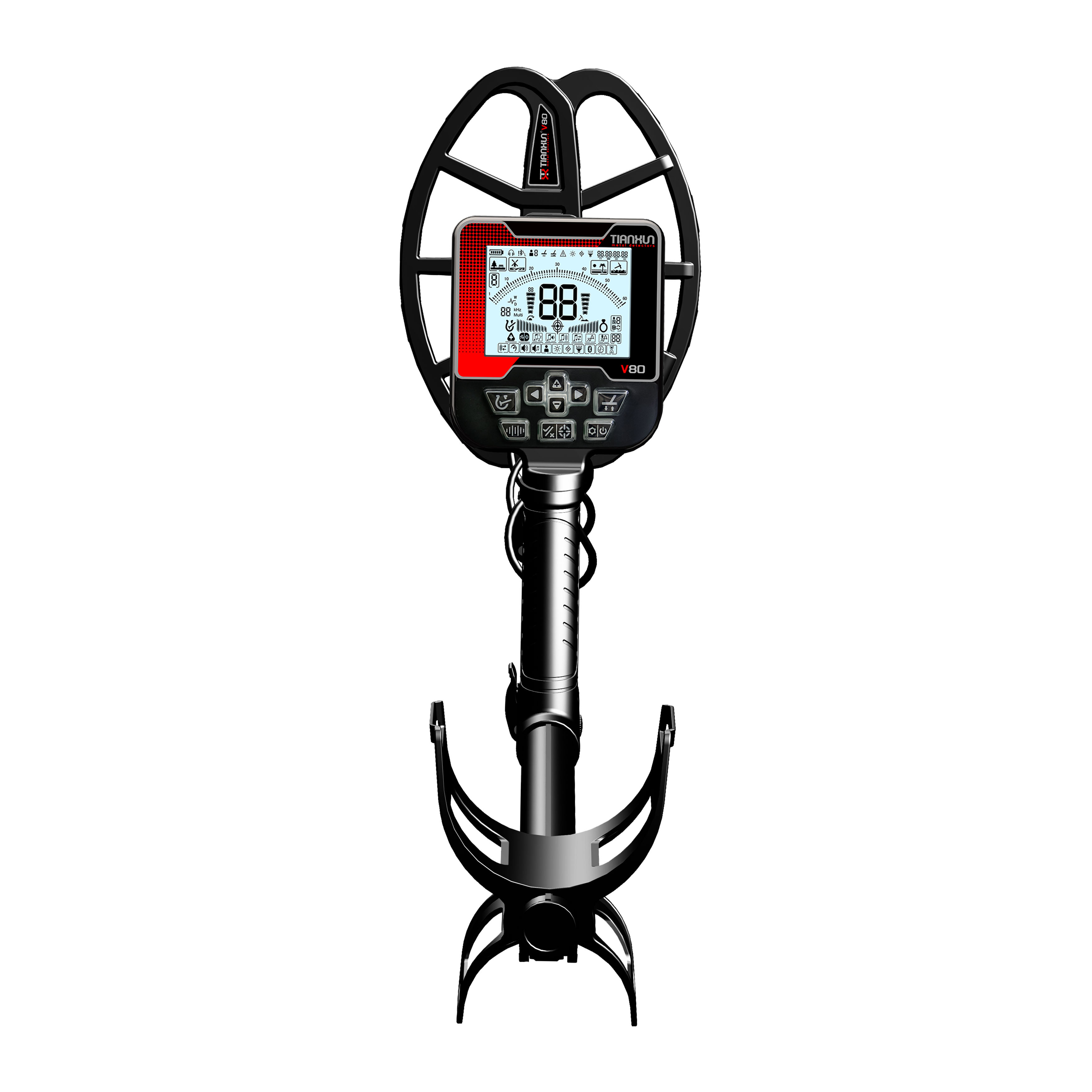 Underwater Metal Detector Waterproof - V80 다중 주파수 금속 탐지기, 완전