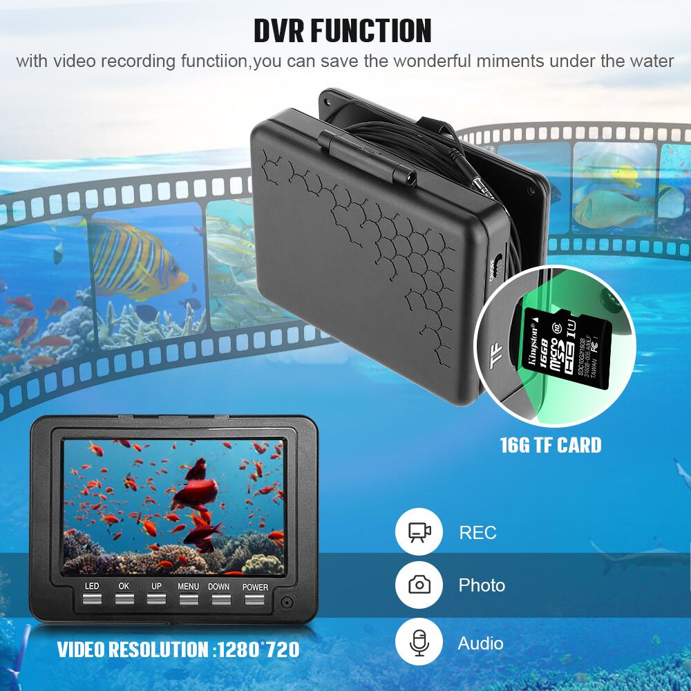 수중 낚시 카메라 - 5000mAh 충전식 배터리, 1 - Underwater Fishing Camera 4K 리뷰 및 가격