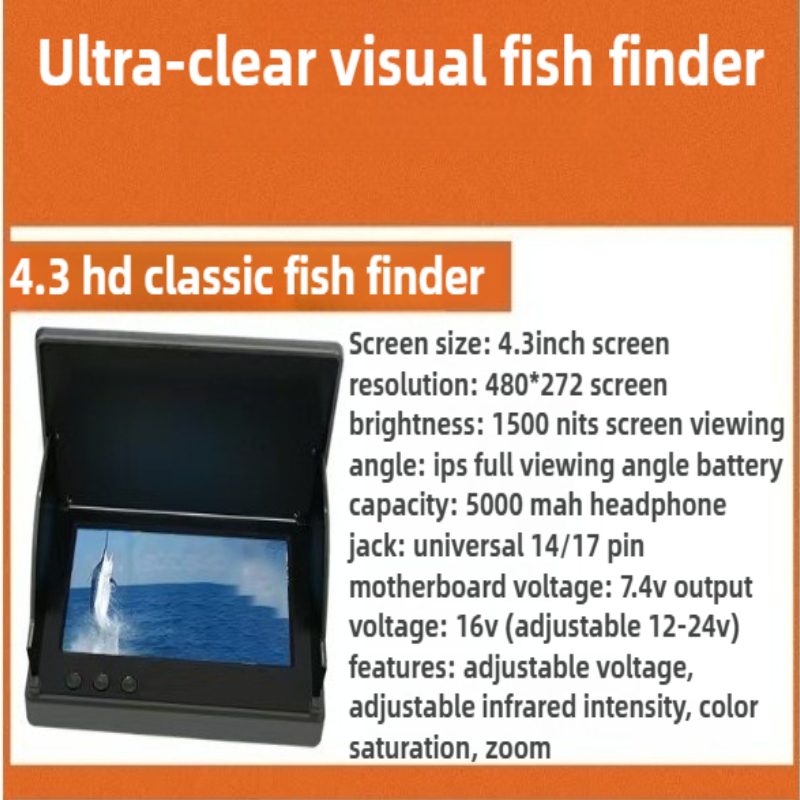 4.3/5인치 햇빛 아래에서도 읽을 수 있는 IPS 모 - Underwater Fishing Camera 4K 리뷰 및 가격