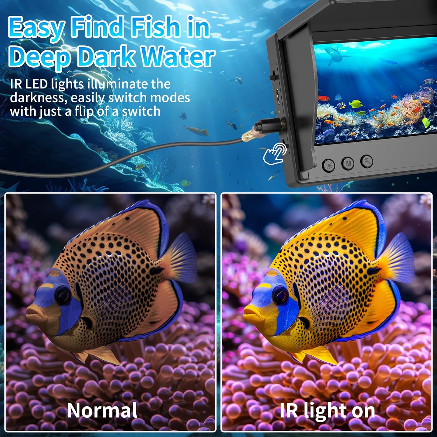 수중 낚시 카메라 4.3인치 LCD 디스플레이 1080 - Underwater Fishing Camera 4K 리뷰 및 가격
