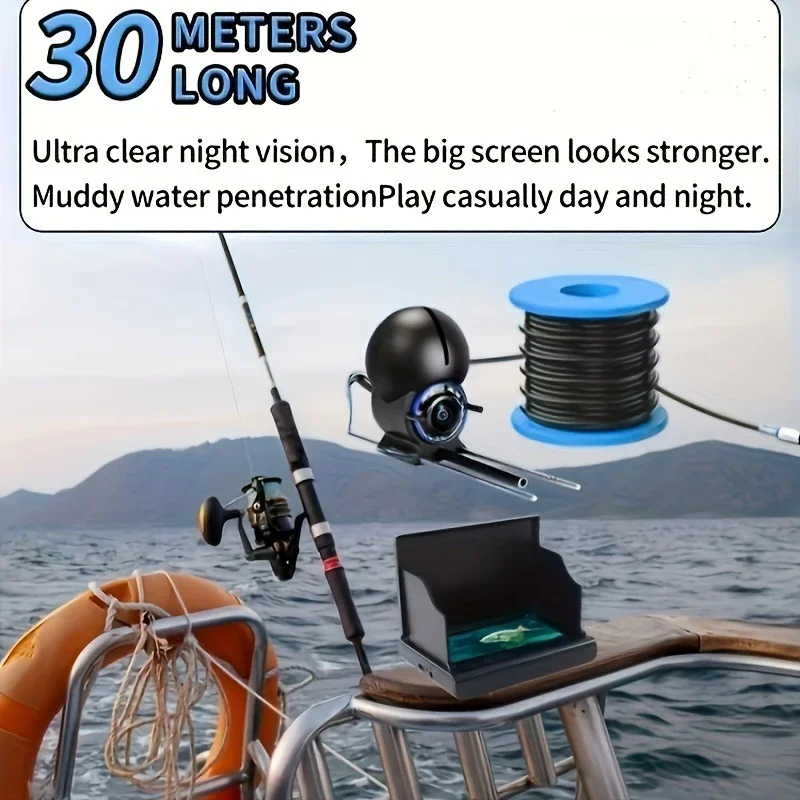4.3인치/5인치 HD 화면 낚시 카메라, 야간 투시  - Underwater Fishing Camera 4K 리뷰 및 가격